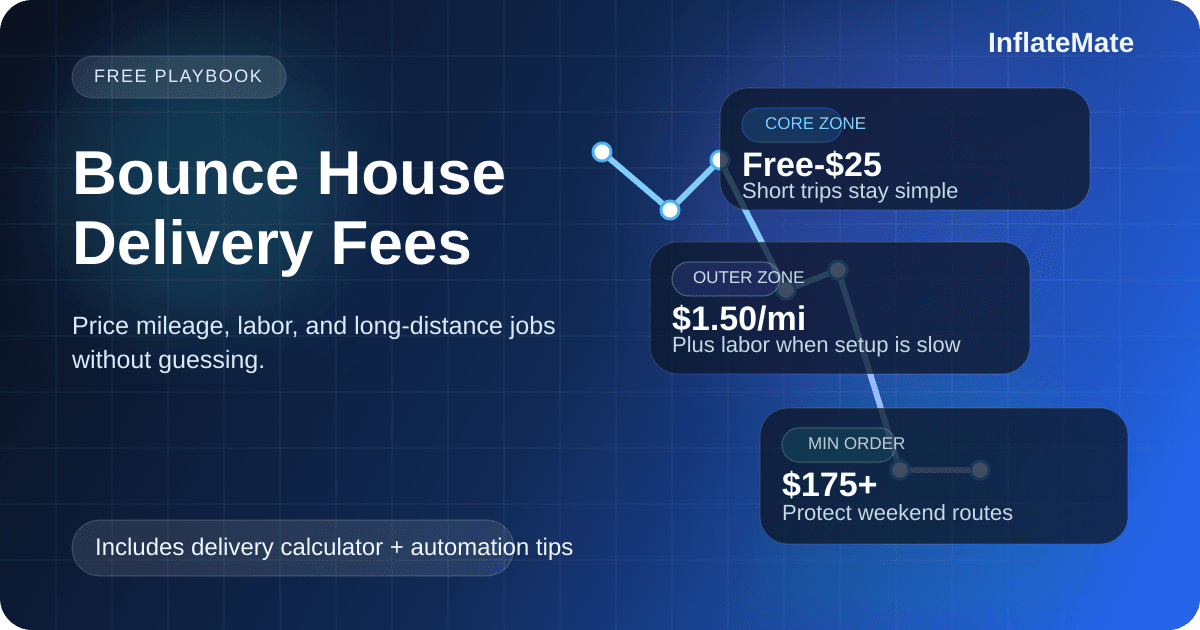 How to Set Bounce House Delivery Fees Without Guessing (Free Calculator)