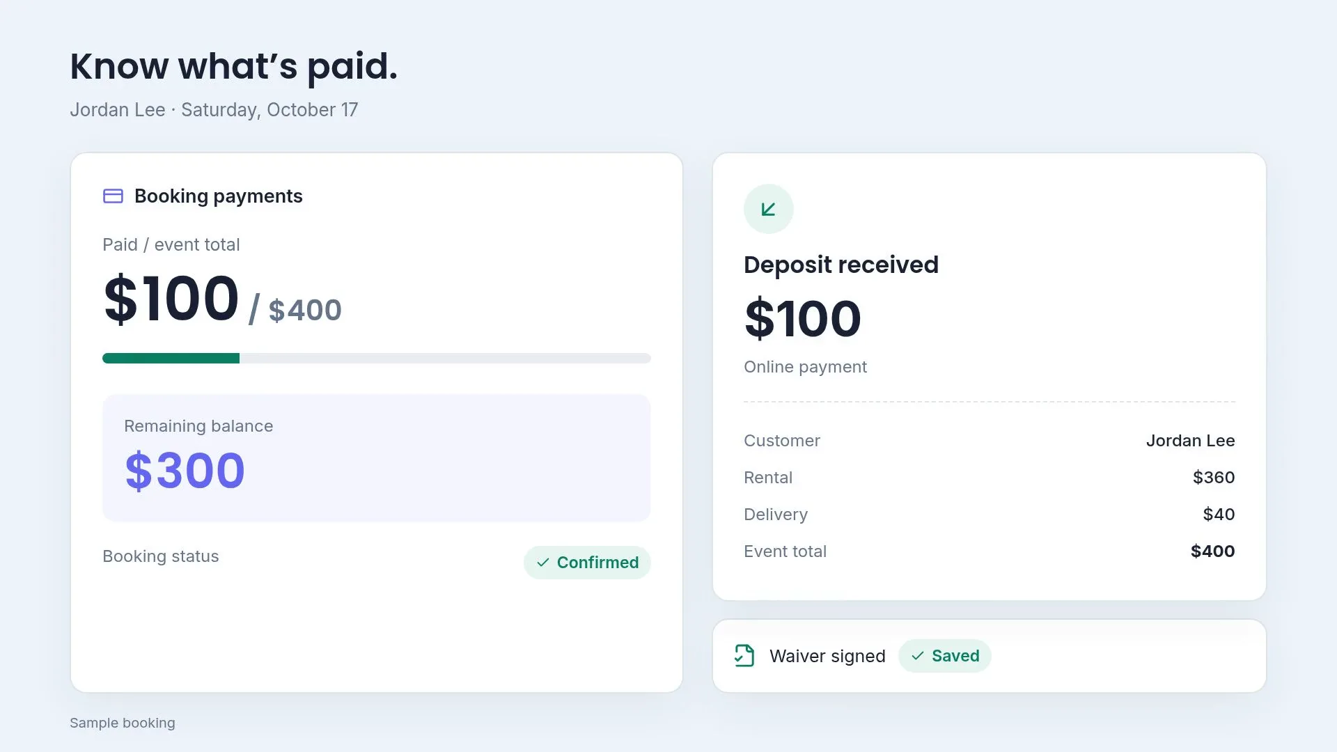 Payments & Invoicing example